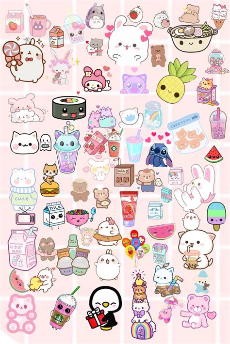 Fondo De Pantalla Kawaii Pegatinas Bonitas Pegatinas Kawaii