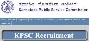 Kpsc Recruitment Application Form Exam Date Eligibility Pattern