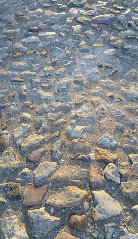 Carretera Pavimentada Con Grandes Piedras Pavimento De Piedra Textura