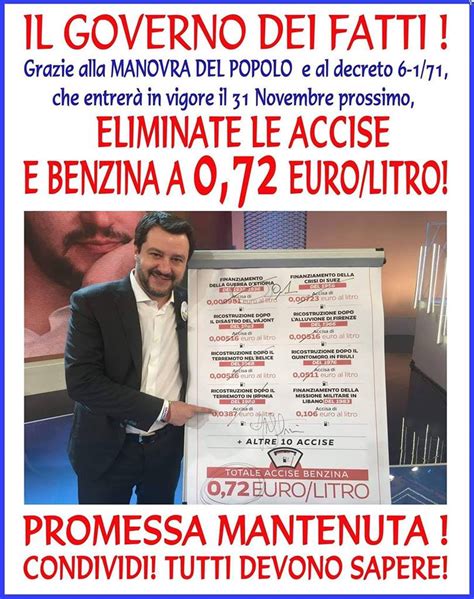 Taglio Accise Benzina Dal 31 Novembre E Carburante A 0 72 Euro A Litro