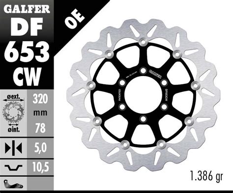 Paket Bremsscheibe Galfer Wave Schwimmend Df Cw X Mm Set X