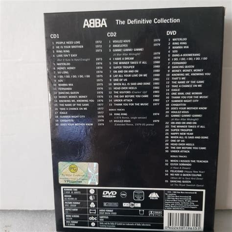 Cds Cd Dvd Abba The Definitive Collection Singtel Hobbies Toys