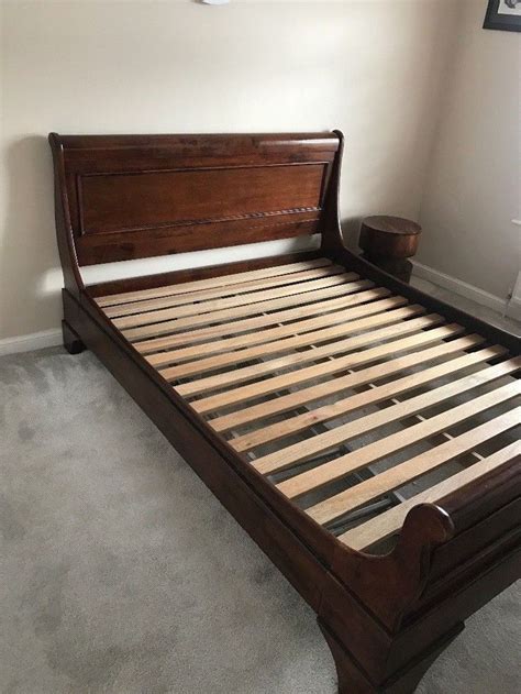 Beautiful Antique Style Pine Sleigh Bed Frame Very Good Condition All