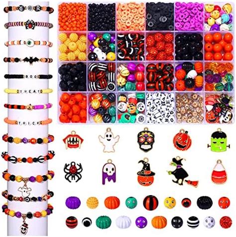 Amazon 1510PCS Halloween Beads For Jewelry Making Pumpkin Skull