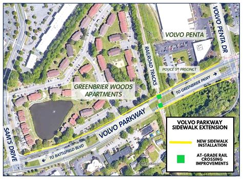 Volvo Parkway Sidewalk Extension Project Chesapeake Va