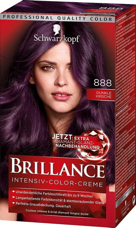 SCHWARZKOPF BRILLANCE Intensiv Color Creme 888 Dunkle Kirsche Stufe 3