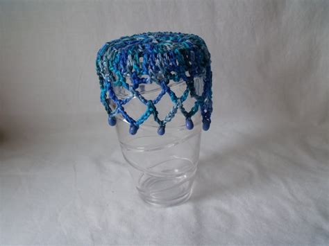 Vintage Style Crocheted Beaded Doily Jug Cover Folksy