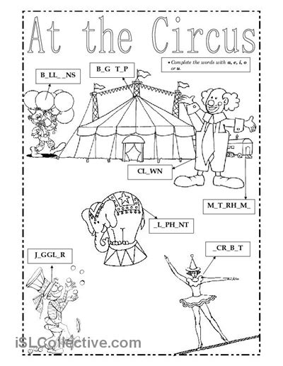 5 Best Images Of Circus Printable Worksheets Preschool Circus Theme