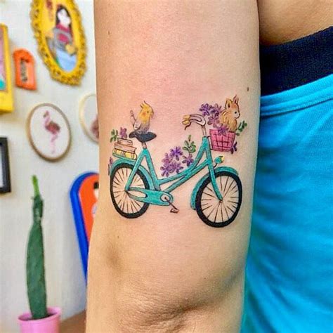 Tatuaje Bicicleta Por Luciana Periard Art Efeito Tatuajes Para Mujeres