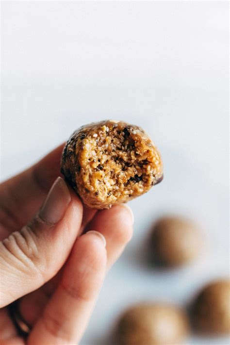 Cookie Dough Energy Bites Recipe Pinch Of Yum