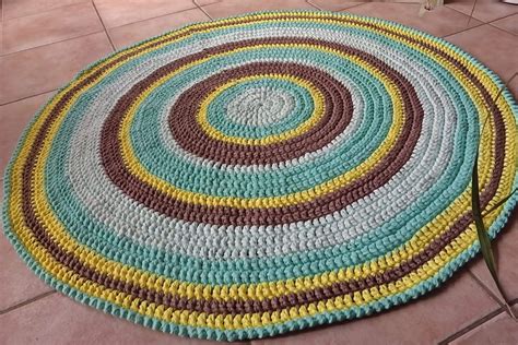 Tutoriel pour un tapis rond crocheté en brides Tapis rond Tapis