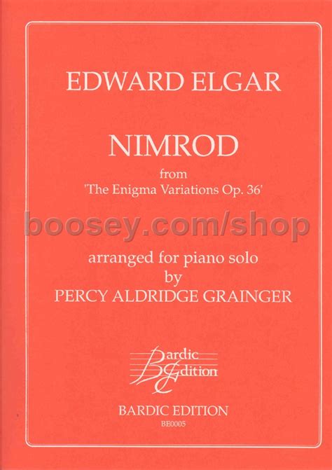 Edward Elgar Nimrod From Enigma Variations Op Arranged For Piano