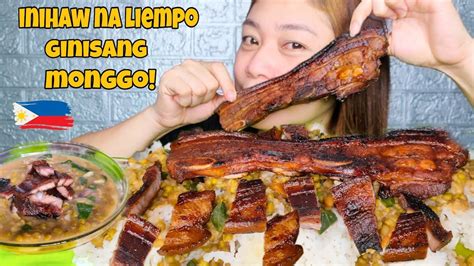 LUTONG BAHAY GINISANG MONGGO INIHAW NA LIEMPO MUKBANG MUKBANG