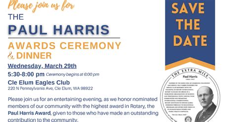 Paul Harris Recognition Event Registration Rotary Club Of Upper