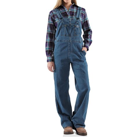 Carhartt Denim Bib Overalls Unlined For Women