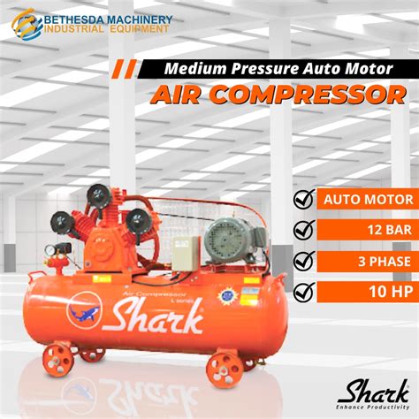 Jual Mesin Kompresor Angin Listrik 10 HP Shark Unloading Auto Auto