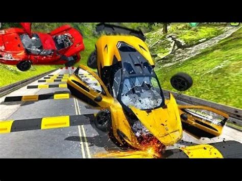 Speed Bump Car Crash Test Speed Breaker Challenge Cars Vs Massive