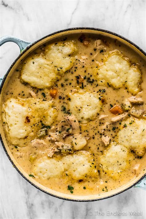 Creamy Chicken Stew With Dumplings The Endless Meal®