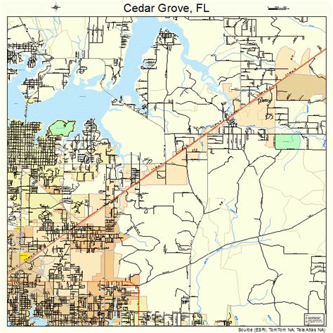 Cedar Grove Florida Street Map 1211150