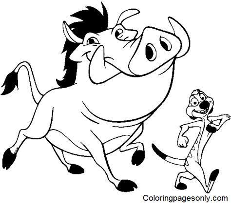 Disegni Da Colorare Di Timon E Pumbaa Disegni Da Colorare Di Timon E