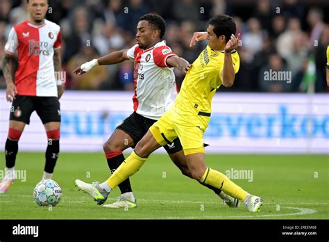 ROTTERDAM Lr Quinten Timber Of Feyenoord Aissa Mandi Of Villarreal