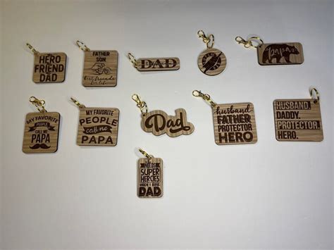 Dad Keychains Svg Bundle File Dad Keychains Designs Etsy