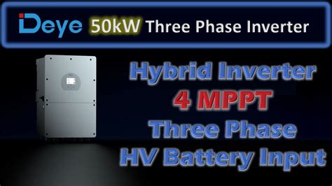 50kW Deye Three Phase Hybrid Inverter YouTube