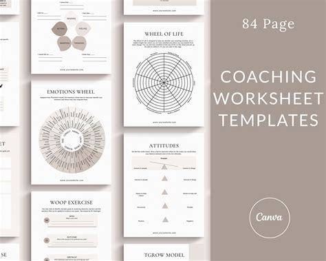 Coaching Worksheet Canva Templates Coaching Workbook Canva Coaching