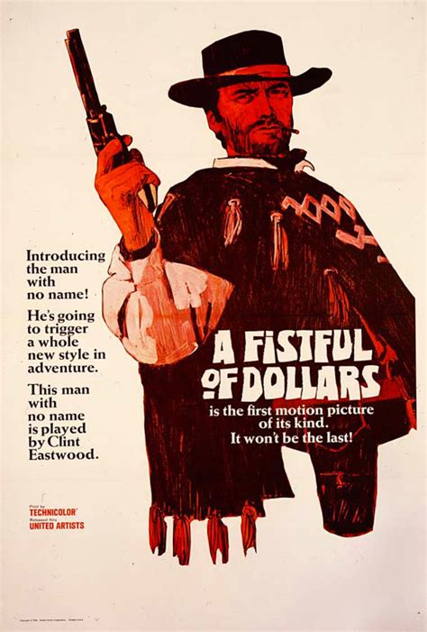 A Fistful of Dollars Original 1964 U.S. One Sheet Movie Poster ...