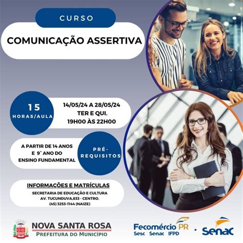 Curso de Comunicação Assertiva está matrículas abertas em Nova