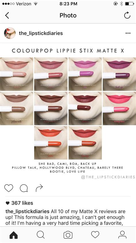 Thelipstickdiaries Swatches Of Colourpop Matte X Lippie Sticks