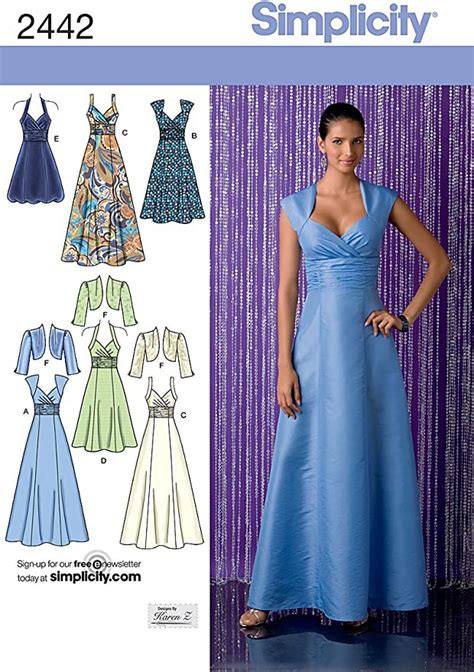 Simplicity Evening Gown And Dress Sewing Pattern For Women