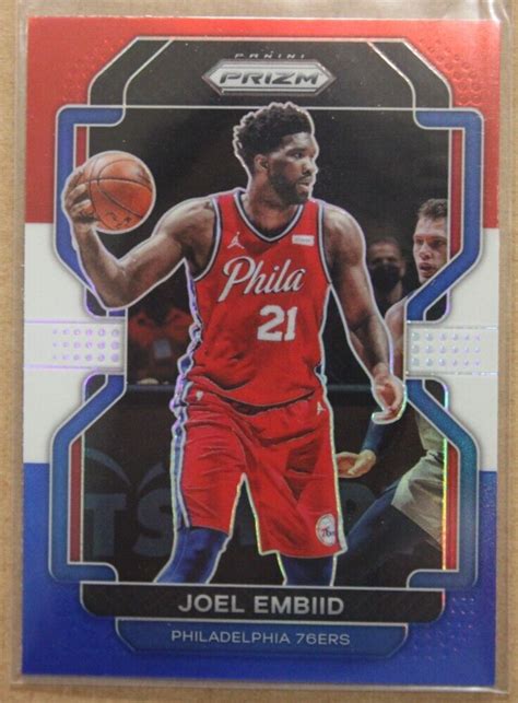 Panini Prizm Red White Blue Prizm Joel Embiid For Sale