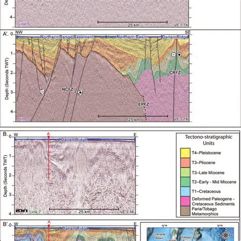 A Uninterpreted And Interpreted Seismic Reflection Line Illustrating