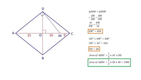 geometry - Finding area of rhombus - Mathematics Stack Exchange