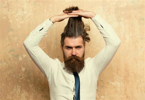 Premium Photo Bearded Man With Beard Bearded Gay Barbershop Concept Mustache Men