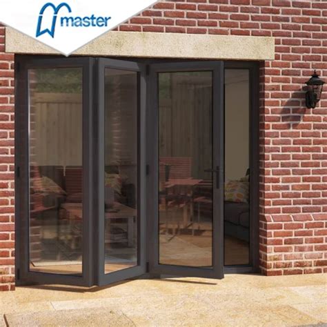 Double Glazing Lowes Bi Fold Door Accordion Aluminum Glass Patio