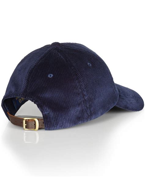 Polo Ralph Lauren Corduroy Sports Cap In Blue For Men Lyst