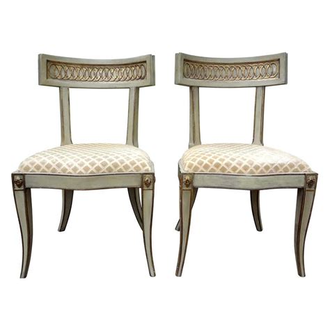 Pair Swedish Gustavian Klismos Chairs At 1stdibs