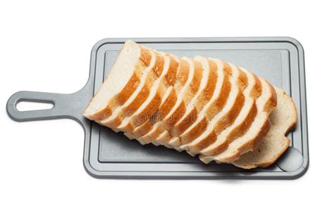 Sliced Bread On Breadboard Isolated Stock Photo Image Of Wheat