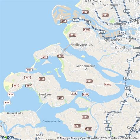 Plattegrond Goeree Overflakkee Kaart Van Goeree Overflakkee En