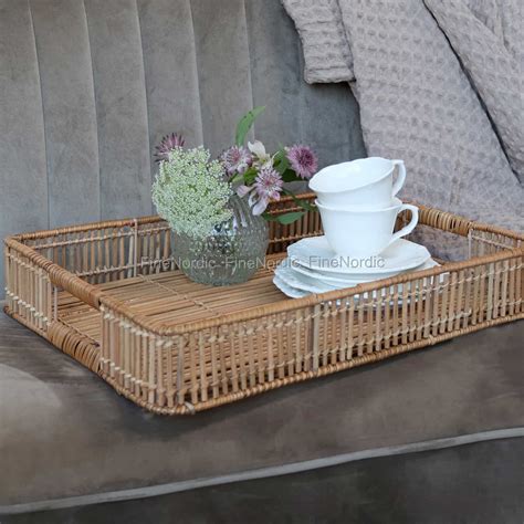 Chic Antique Wicker Tray Rattan