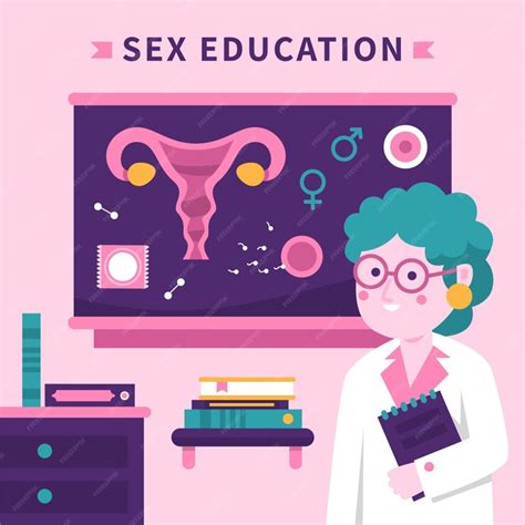 Ilustração De Educação Sexual Desenhada à Mão Vetor Premium