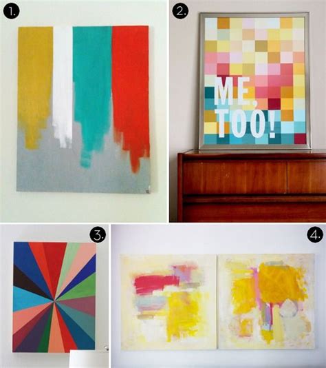 Roundup 10 More Affordable Diy Modern Wall Art Projects Art Projects Modern Wall Art Diy