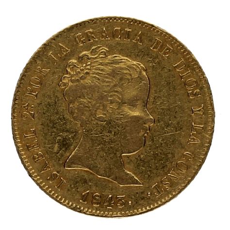 Moneda Isabel Ii Reales Oro Madrid Cl G Andorrano