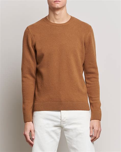 Colorful Standard Classic Merino Wool Crew Neck Sahara Camel Bei Care Of Ca