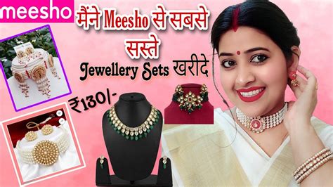 Meesho Jewellery Haul Under 200 Meesho Bridal Must Have Necklace Sets