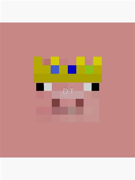 Technoblade Minecraft Pig Crown Face Full Poster For Sale By