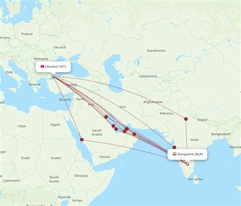 All Flight Routes From Bengaluru To Istanbul BLR To IST Flight Routes