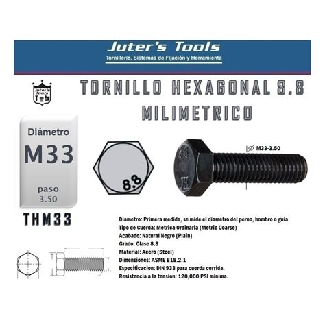 Tornillo Hexagonal Milimetrico M